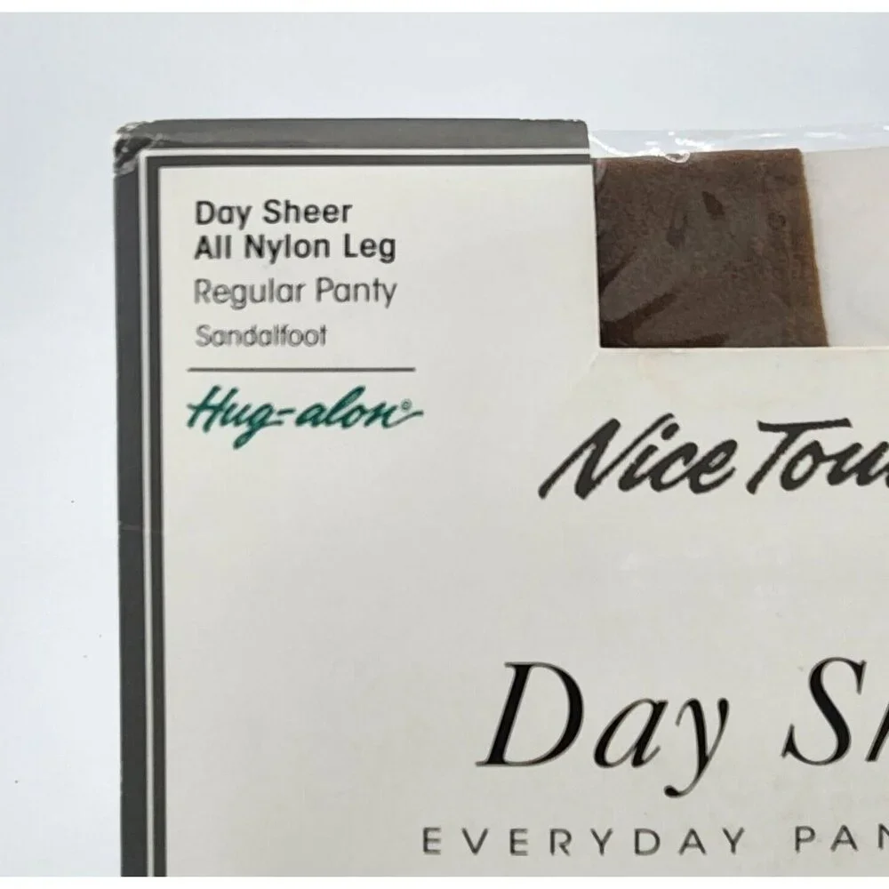 Sears Nice Touch Day Sheer‎ Hug-alon Regular Panty Sandal Foot Pantyhose Size C